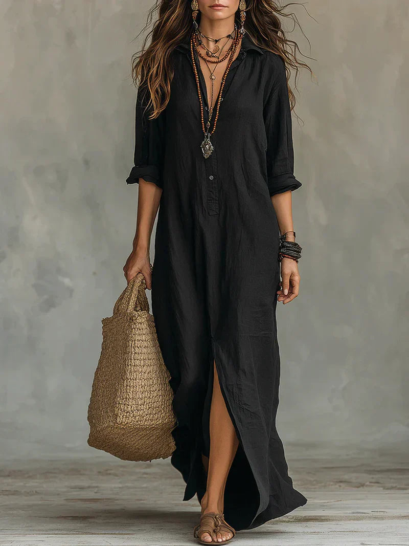 WILLOW | Vestido largo sencillo con una silueta favorecedora. Versátil para uso diario