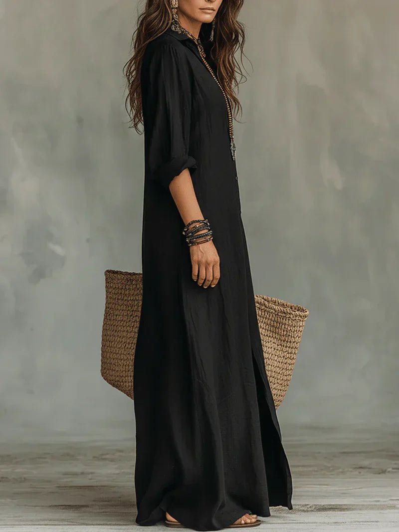 WILLOW | Vestido largo sencillo con una silueta favorecedora. Versátil para uso diario