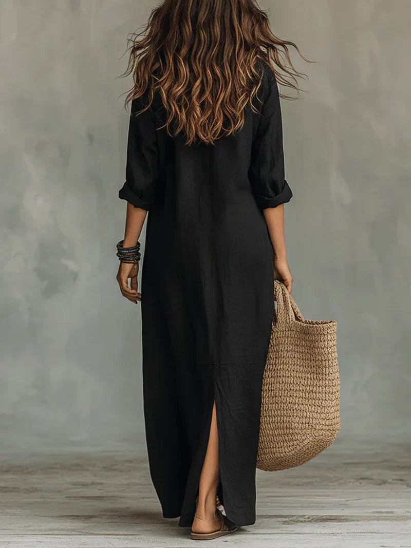 WILLOW | Vestido largo sencillo con una silueta favorecedora. Versátil para uso diario