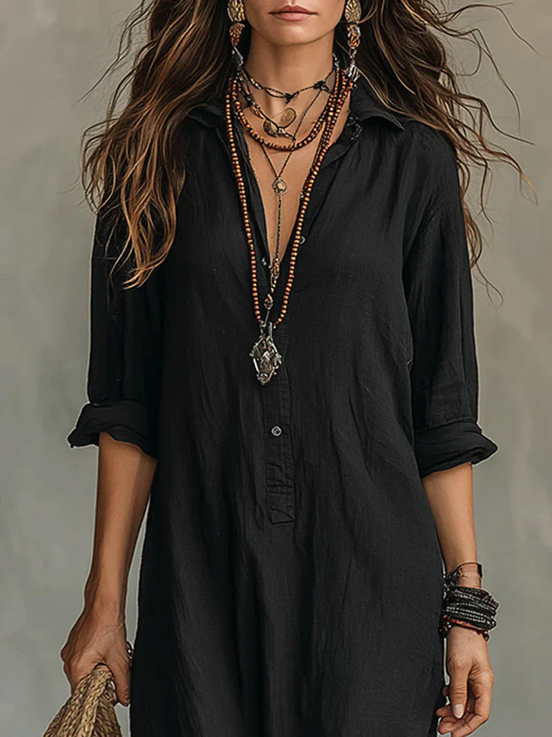 WILLOW | Vestido largo sencillo con una silueta favorecedora. Versátil para uso diario