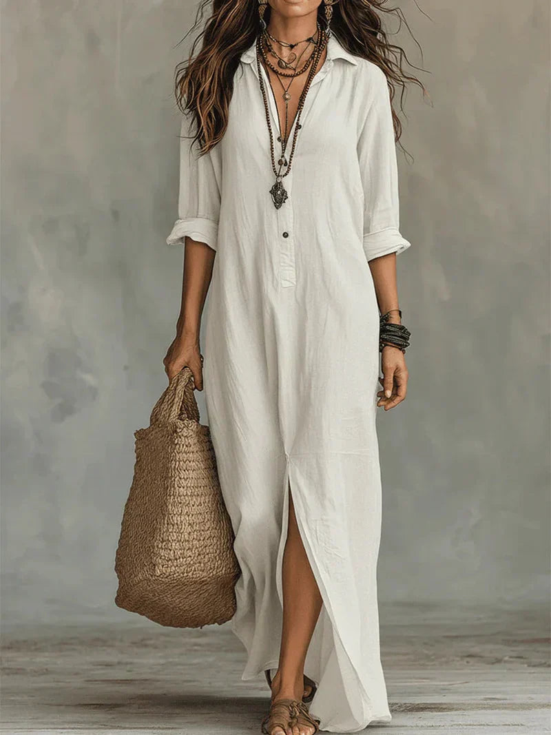 WILLOW | Vestido largo sencillo con una silueta favorecedora. Versátil para uso diario