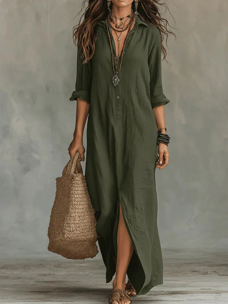 WILLOW | Vestido largo sencillo con una silueta favorecedora. Versátil para uso diario